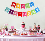 FECEDY Colorful Happy Birthday Banner Bunting – Eco-Friendly Party Decor