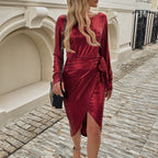 Women's Sheath Long Sleeve Dress
