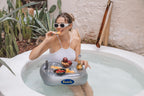 FEEBRIA Upgraded Pool Drink Holder Float – Multi-Slot Stable Lounge Accessory for Pool, Beach & Hot Tub