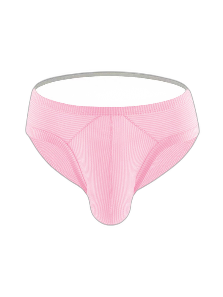 2 Pack Men's Low Rise Back Hollow 3D U-convex Large Pouch T-Back Briefs