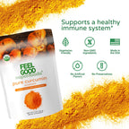 FEEL GOOD Superfoods Pure Curcumin Powder – Organic, Non-GMO, Vegan Turmeric Extract, 5 oz