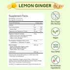Feel Goods Gut Guardian: Organic Fiber, Probiotic & Prebiotic Powder – Lemon Ginger, Sugar Free, 30 Servings