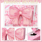 Feifeiya Coquette Pink Bow Pinata Bundle with Blindfold, Bat & Confetti