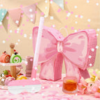Feifeiya Coquette Pink Bow Pinata Bundle with Blindfold, Bat & Confetti