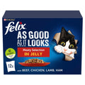 FELIX AS GOOD AS IT LOOKS Meaty Selection in Jelly PMP 12x85g (Case of 4)