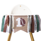 FELIX Football First Birthday High Chair Banner | Football 1st Birthday Decorations