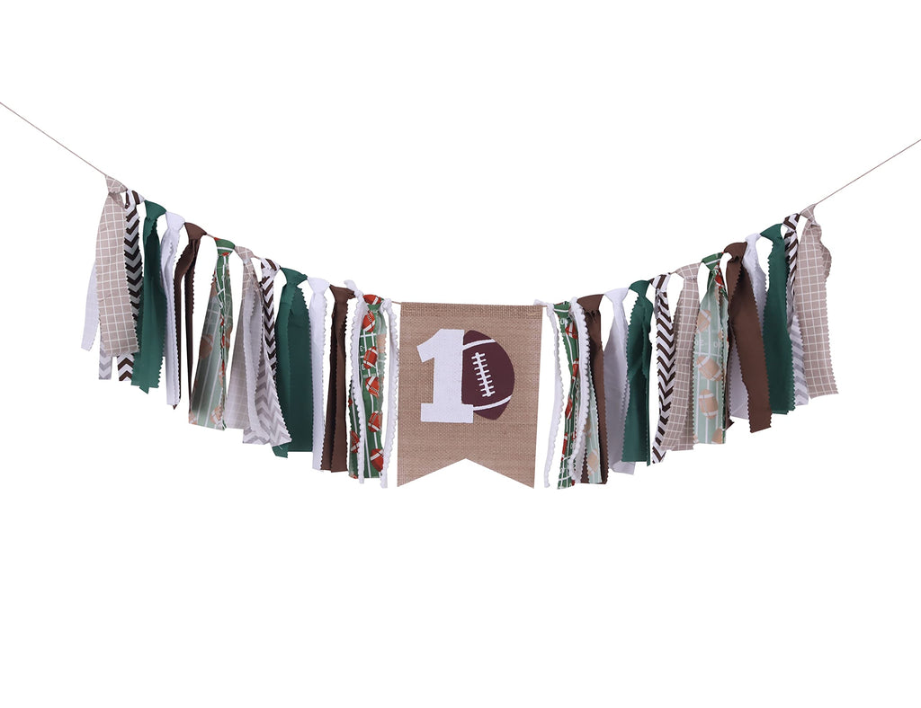 FELIX Football First Birthday High Chair Banner | Football 1st Birthday Decorations