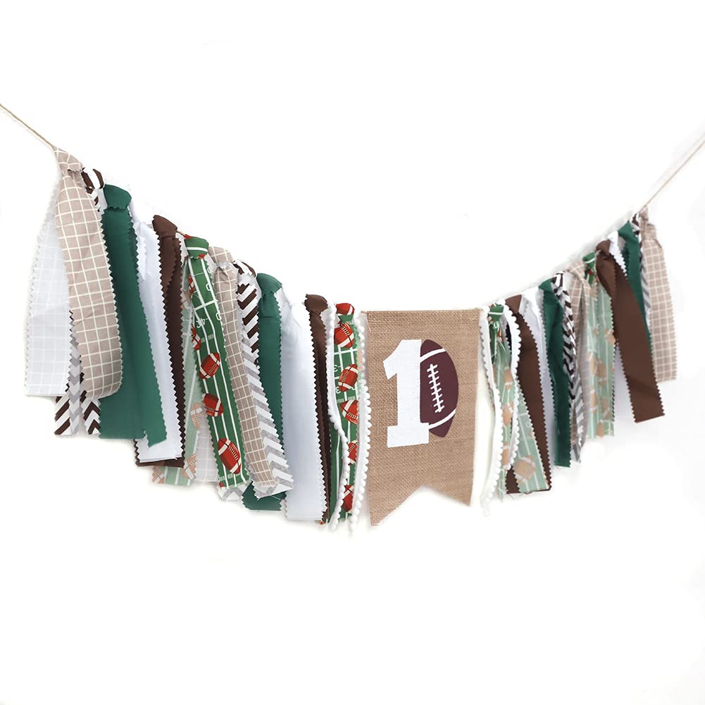 FELIX Football First Birthday High Chair Banner | Football 1st Birthday Decorations