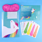 FEPITO Pin the Horn on Unicorn – Kids Party Game with 24 Horn Stickers & 28x21 Poster