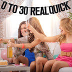 Ferburitar 0 To 30 Real Quick Banner – 30th Birthday Decorations, Black Glitter