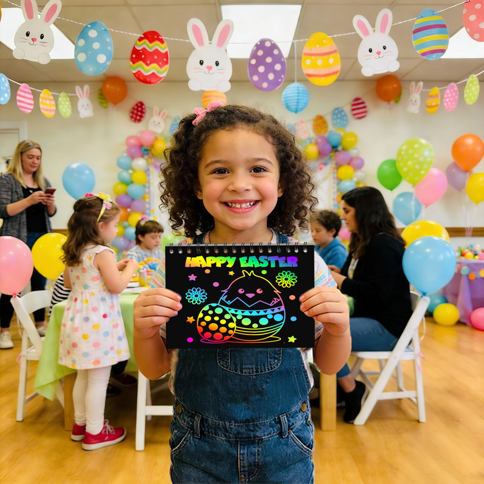 FEREDO KIDS 48-Pack Rainbow Scratch Art Notebooks – Mess-Free Party Favors & Classroom Rewards