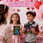 FEREDO KIDS Scratch Art Notebooks – 24-Pack Rainbow Party Favors