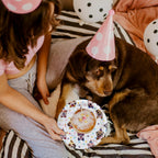 Fesciory 96 Pcs Dog Birthday Party Plates Napkins Forks Set – Serves 24