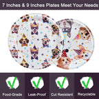 Fesciory 96 Pcs Dog Birthday Party Plates Napkins Forks Set – Serves 24