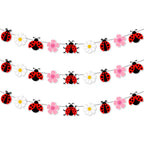 Festiblast Ladybug Daisy Banner – 3-Piece Spring Insect Theme Party Decor