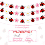 Festiblast Ladybug Daisy Banner – 3-Piece Spring Insect Theme Party Decor