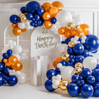 FEYG Orange & Blue Balloon Arch Kit – 120 Balloons for Graduation 2025 & Thanksgiving