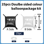 FEYG Black & Pearl White Double-Sided Square Foil Balloon Wall Kit, 19-Inch – Wedding & Party Backdrop