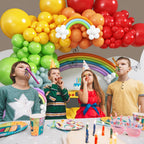 FEYG Multicolor Boho Rainbow Balloon Arch Garland Kit – Kids Party Decor