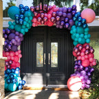 FEYG Pink Purple Teal Balloons – 50pcs Metallic 12-Inch Party Decor for Birthday, Baby Shower, Wedding