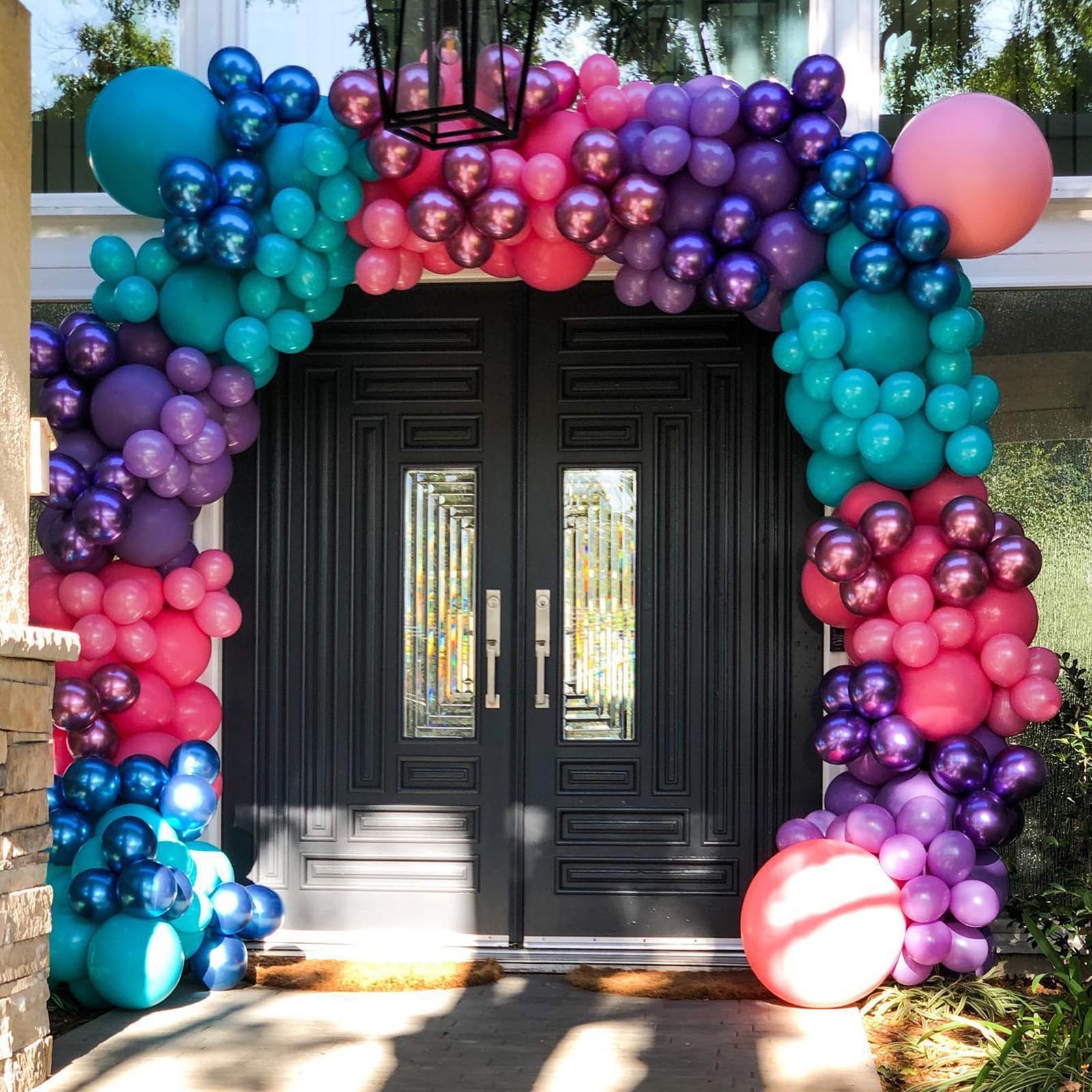 FEYG Pink Purple Teal Balloons – 50pcs Metallic 12-Inch Party Decor for Birthday, Baby Shower, Wedding