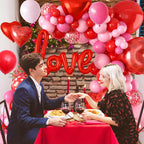 FEYG Valentine's Day Balloon Arch Kit – 121 PCS Hot Pink & Red Balloons + Love Letters