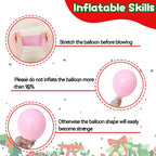 FEYG Christmas Balloon Arch Kit – 120pc Pastel Pink & Green Balloons