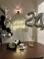 FEYG Black and Silver Balloons 12 Inch – 30pcs Metallic Confetti for Graduation and Birthday Parties