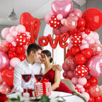 FEYG Valentine's Day Balloon Arch Kit — 121 PCS Pink & Red Balloons