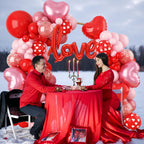 FEYG Valentine's Day Balloon Arch Kit — 121 PCS Pink & Red Balloons