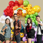 FEYG Multicolor Boho Rainbow Balloon Arch Garland Kit – Kids Party Decor