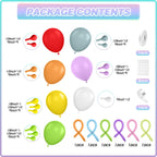 FEYG Multicolor Boho Rainbow Balloon Arch Garland Kit – Kids Party Decor