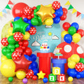 FEYG Red Blue Green Yellow Balloon Kit – 3 Star Balloons for Game-Themed Birthday Parties