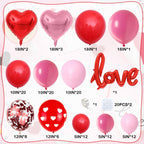 FEYG Valentine's Day Balloon Arch Kit — 121 PCS Pink & Red Balloons