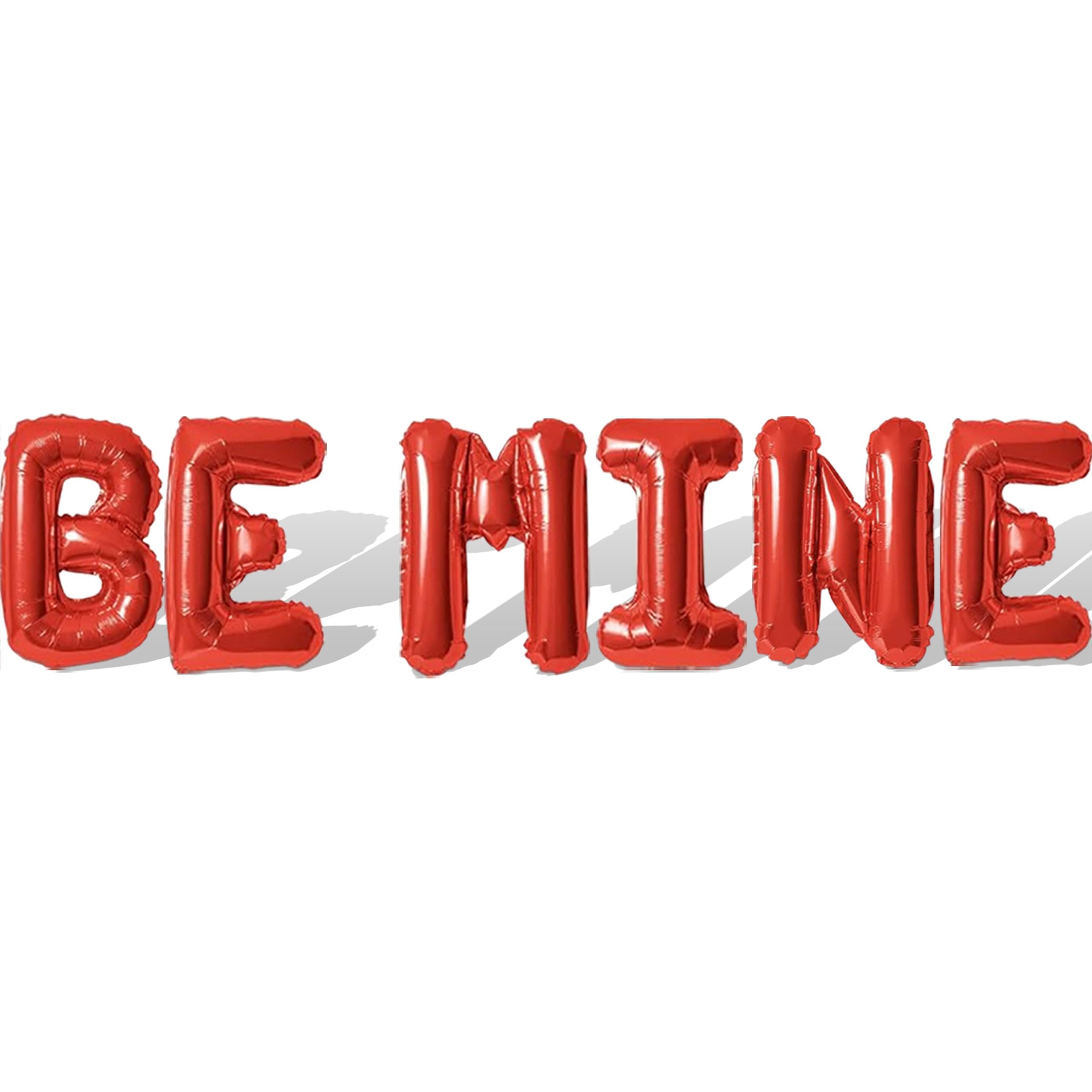 Fezava 2-Set Red BE MINE 16in Foil Letter Balloons – Party Decor