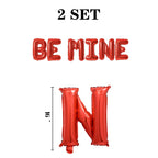 Fezava 2-Set Red BE MINE 16in Foil Letter Balloons – Party Decor