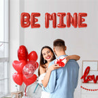 Fezava 2-Set Red BE MINE 16in Foil Letter Balloons – Party Decor