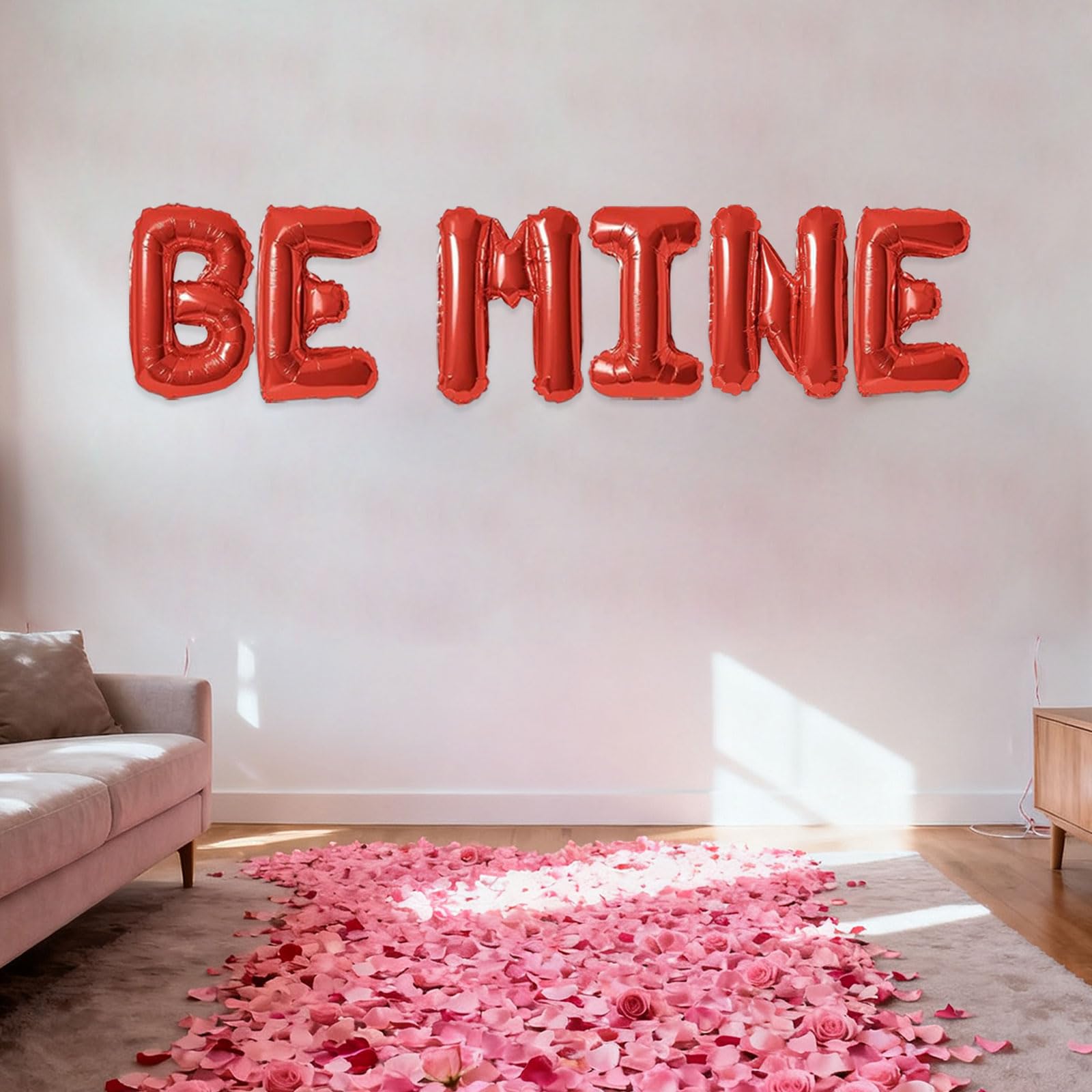 Fezava 2-Set Red BE MINE 16in Foil Letter Balloons – Party Decor