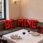 Fezava 2-Set Red BE MINE 16in Foil Letter Balloons – Party Decor