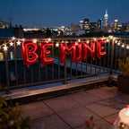 Fezava 2-Set Red BE MINE 16in Foil Letter Balloons – Party Decor