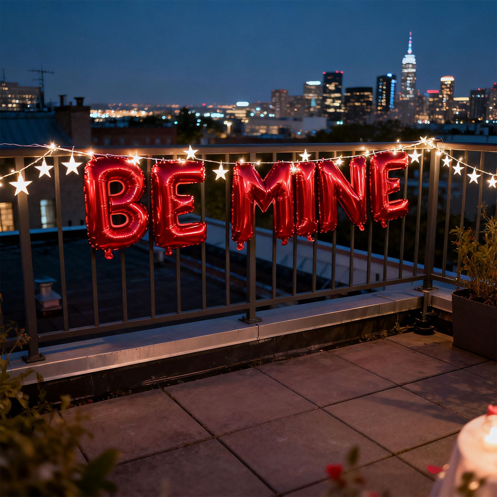 Fezava 2-Set Red BE MINE 16in Foil Letter Balloons – Party Decor
