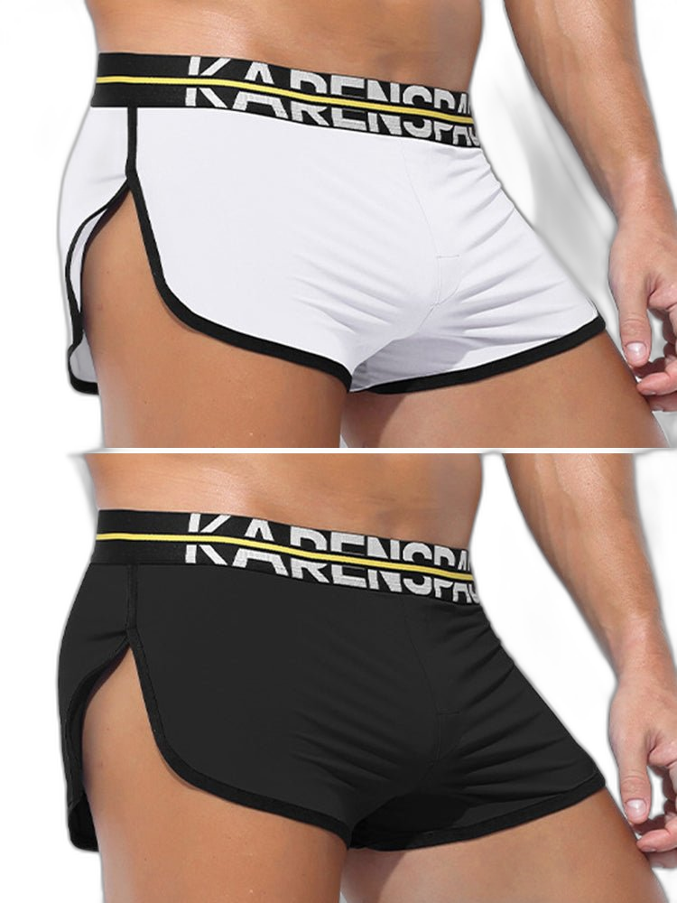 2 Pack Men's Comfortable Lounge Sport Boxer Briefs