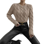 Loose-fitting Knitted Women's Pullover Sweater