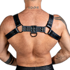 ruff GEAR RAW  Leather Bulldog Harness Black Royal