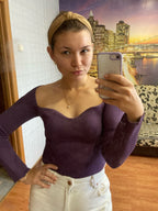 Women's Off-neck Pullover Long Sleeve Top Bottoming Sweater