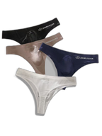 4-pack Men's Sexy Solid Color Letter Seamless Thong