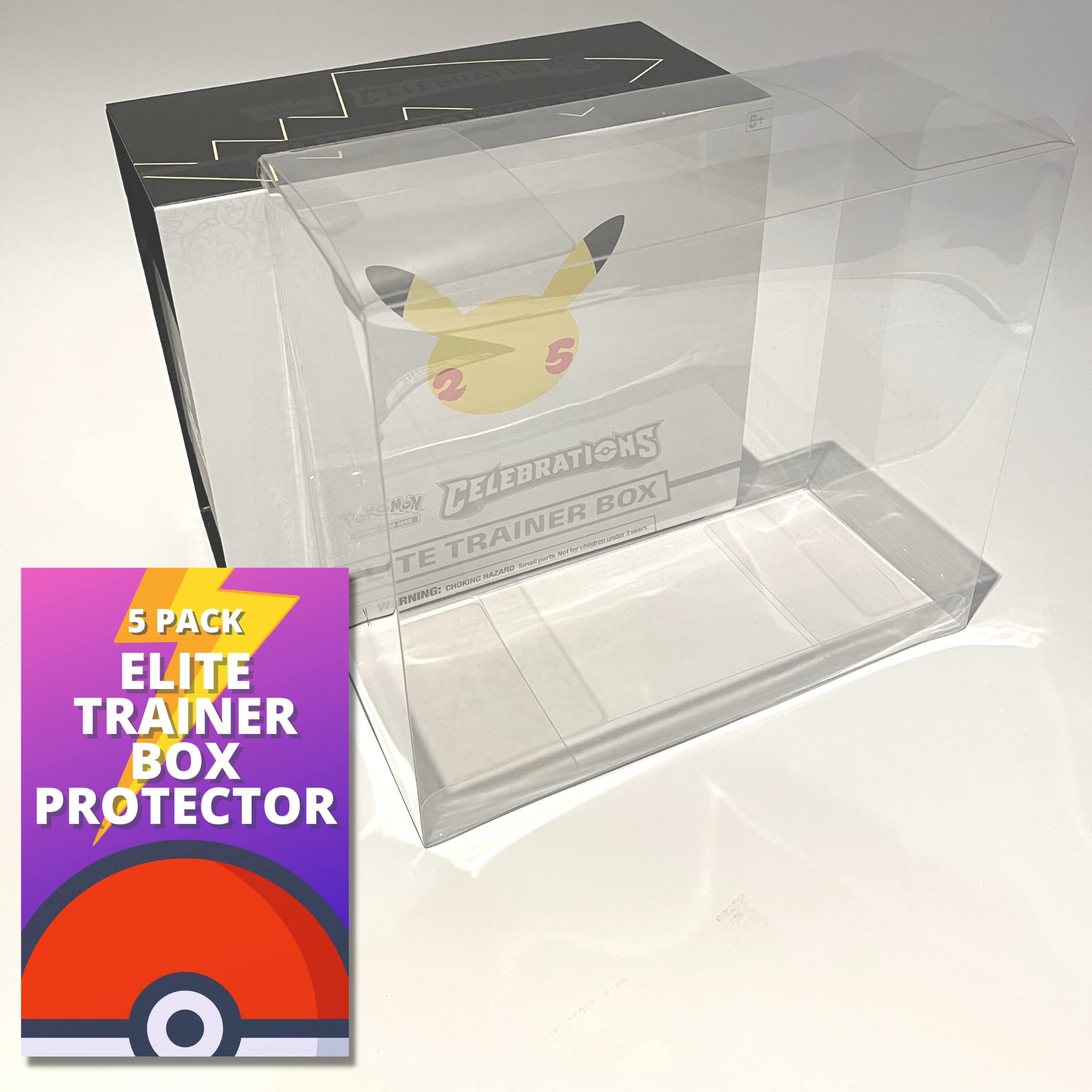 Fidelis Pokemon Case – 5-Pack Clear Display Boxes for ETB Collectors