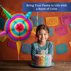 Fiesta Wraps Mexican Piñata – 32-Inch Large Foldable Star Pinata for Birthdays