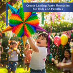 Fiesta Wraps Mexican Piñata Rainbow (Medium 26 in) – Authentic Handmade Foldable Pinata for Parties