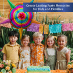 Fiesta Wraps Mexican Piñata – 32-Inch Large Foldable Star Pinata for Birthdays